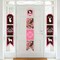 Big Dot of Happiness Pink Gone Hunting - Hanging Vertical Paper Door Banners - Girl Camo Baby Shower Birthday Party Wall Decor Kit - Indoor Door Decor